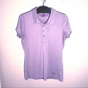 Under Armour ⛳️ Dark Lavender Dry Fit Golf Polo M
